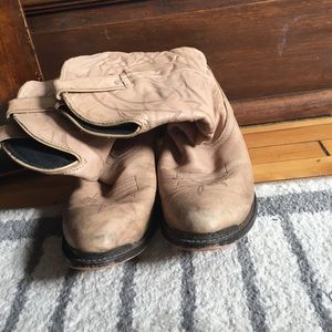 Tan Leather Cowboy Boots